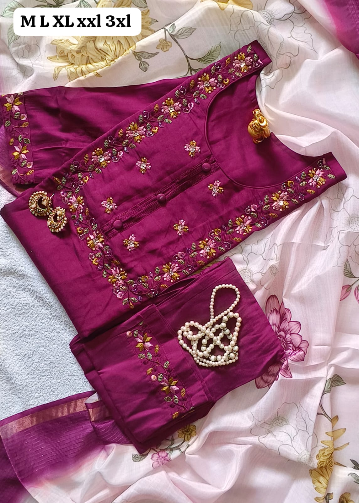 SV Pure Muslin Viscose Handwork Designer Kurti With Bottom Dupatta Wholesale Shop In Surat